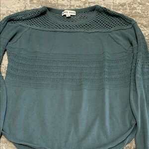 Knox Rose Teal Textured Sweater